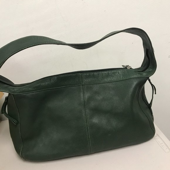 HOBO Bags Hobo Green Leather Zip Large Shoulder Bag Poshmark